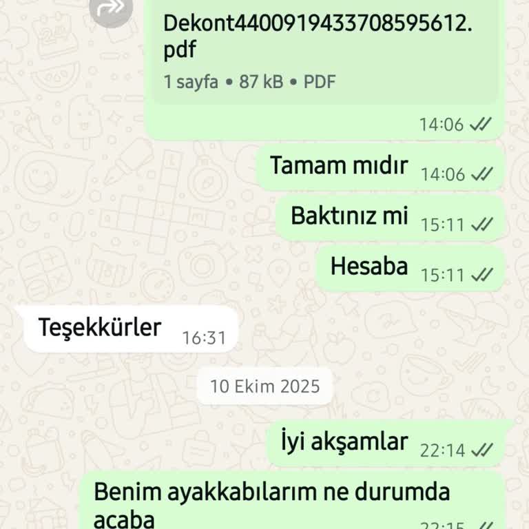 Ayakkabılarım Teslim Edilmedi, İletişim Kurulamıyor Ve Ücret İadesi Talep Ediyorum