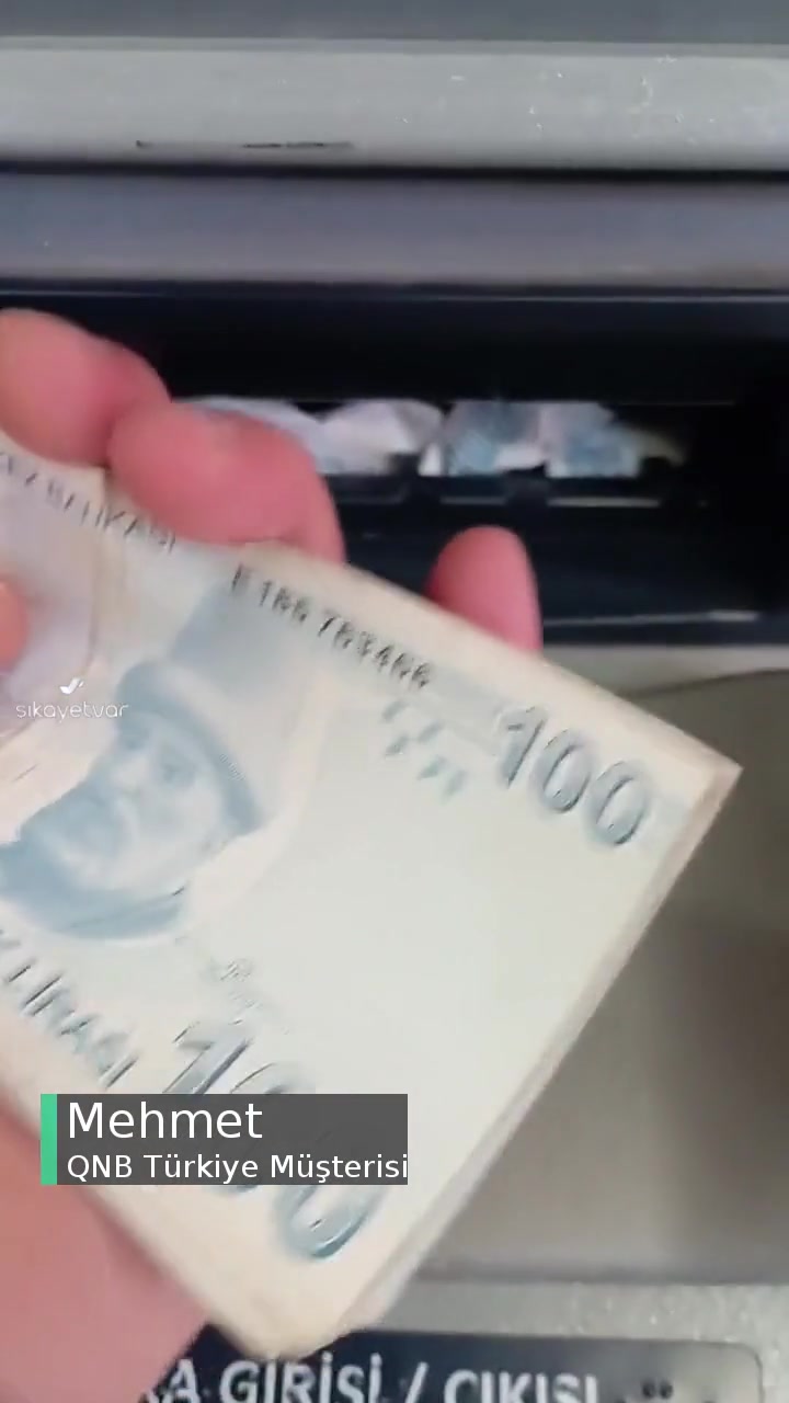 QNB Türkiye ATM Para Yırtıyor! videonun kapak resmi