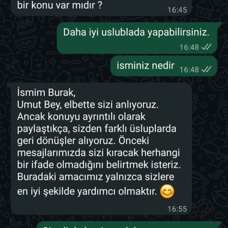 Müşteri Temsilcisinin Üslubu Beni Rahatsız Etti