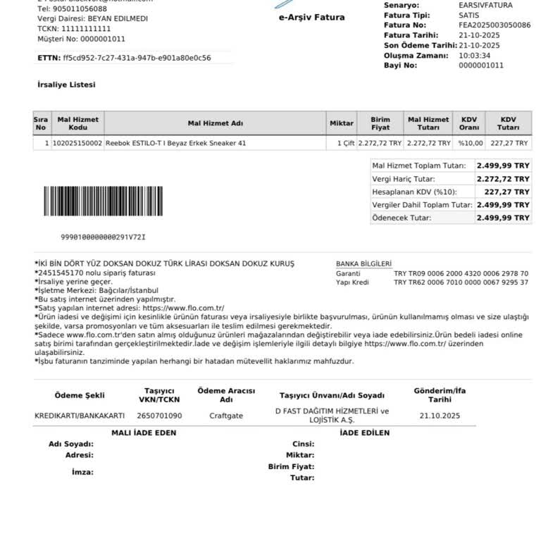 Teslim Edilmeyen Ayakkabı İçin Çözüm Sunulmuyor, Ücret İadesi Bekliyorum