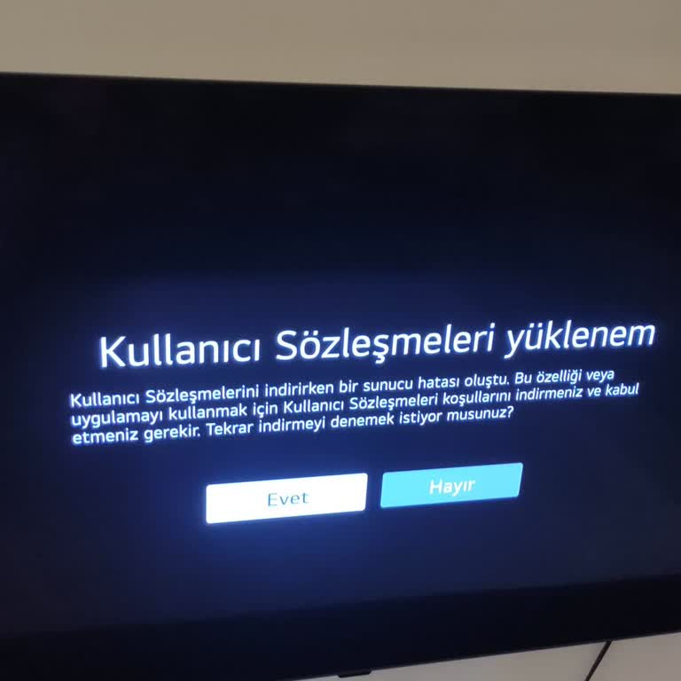 LG OLED TV Güncelleme Sonrası Uygulama Ve Sözleşme Hatası Yaşıyorum