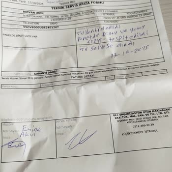 Garanti Kapsamındaki Televizyonumun Onarımı İçin Haksız Ücret Talebi Ve Mağduriyet