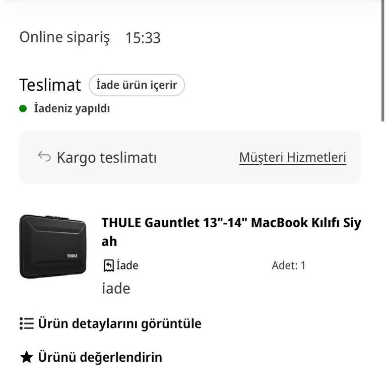 İade Edilmeyen Ücret Ve Geciken Kargo Süreci