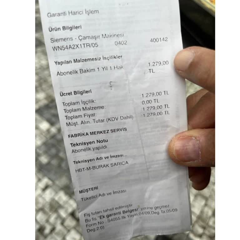 Önceden Ödenen Bakım Hizmeti Süresi Dolduğu Gerekçesiyle Sağlanmadı, Mağdur Oldum