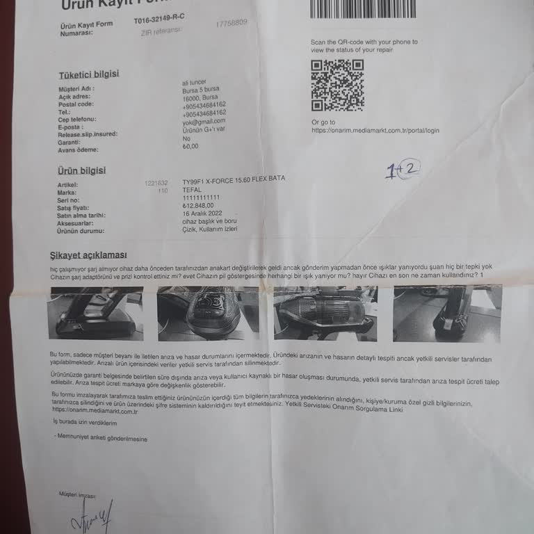 İki Kez Servise Gönderilen Süpürge Hala Onarılmadı, Mağduriyetim Giderilmiyor