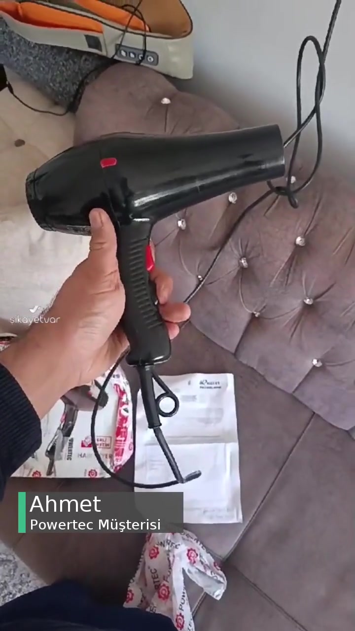 Powertec Fön Makinesi Gönderdiğimiz Gibi Gelmiş Hiç Bakmamışlar Bile videonun kapak resmi