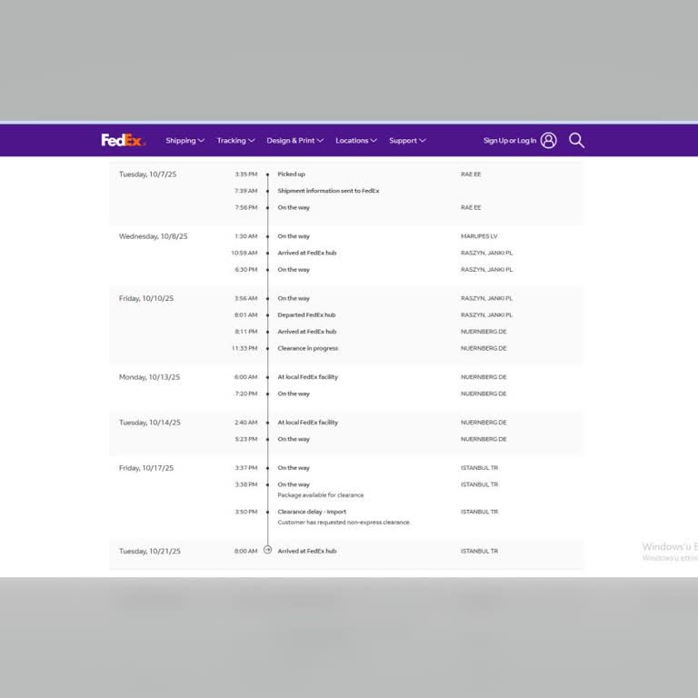Fedex Hub’da Açıklamasız Kargo Bekletme Mağduriyeti