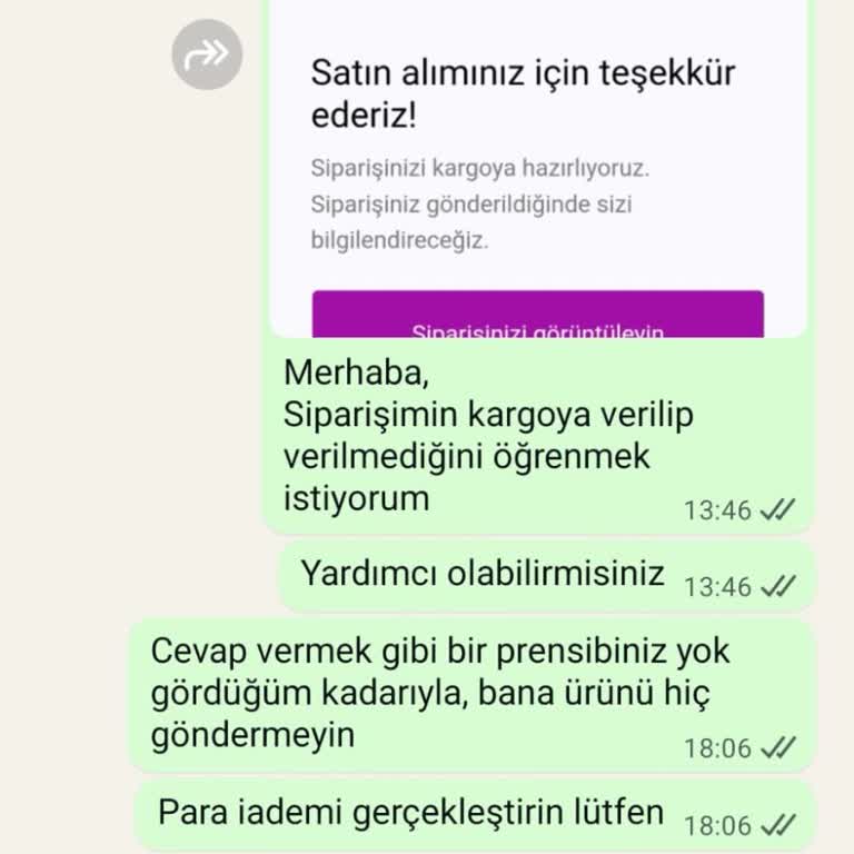 Minisocks Siparişim Gönderilmedi Ücret İadesi Talebime De Yanıt Alamıyorum