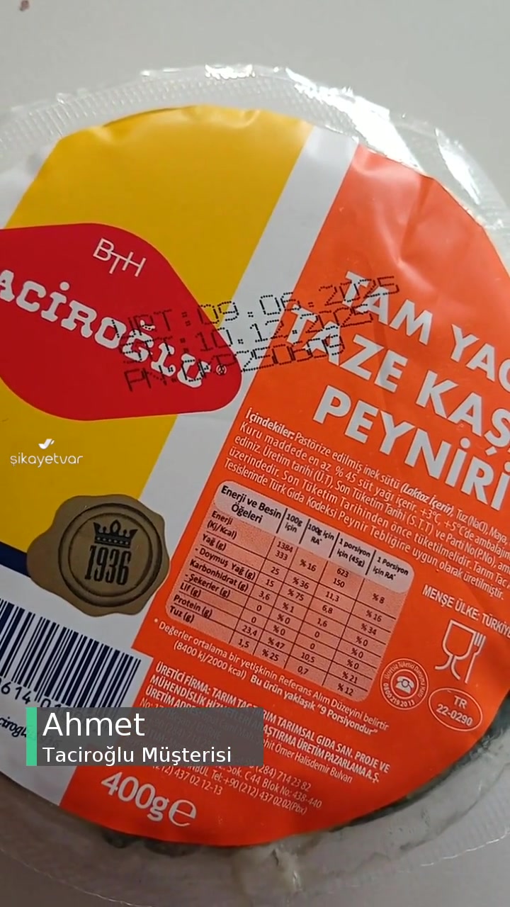 Taciroğlu Tarihi Geçmemiş Küflü Kaşar videonun kapak resmi
