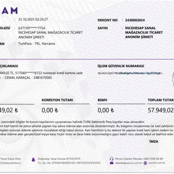 İptal Edilen Bilgisayar Siparişinin İadesi Hesabıma Yatırılmadı, Mağdur Edildim