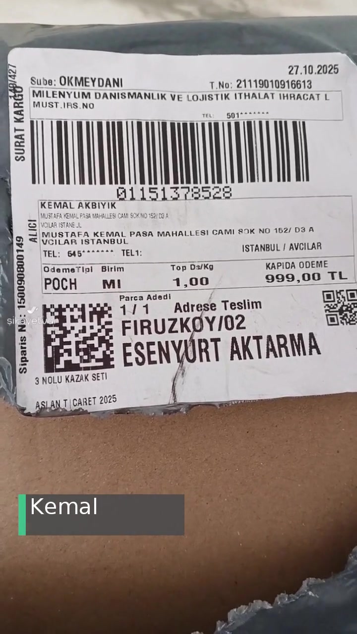 Milenyum Danışmanlık Ve Lojistik Yanlış Ürün Gönderimi videonun kapak resmi