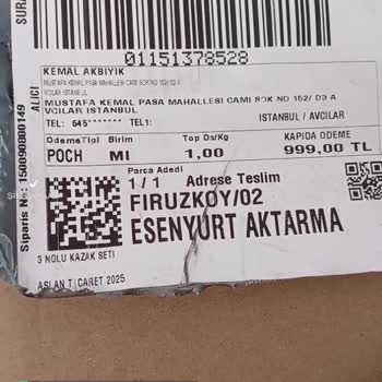 Milenyum Danışmanlık Ve Lojistik Yanlış Ürün Gönderimi
