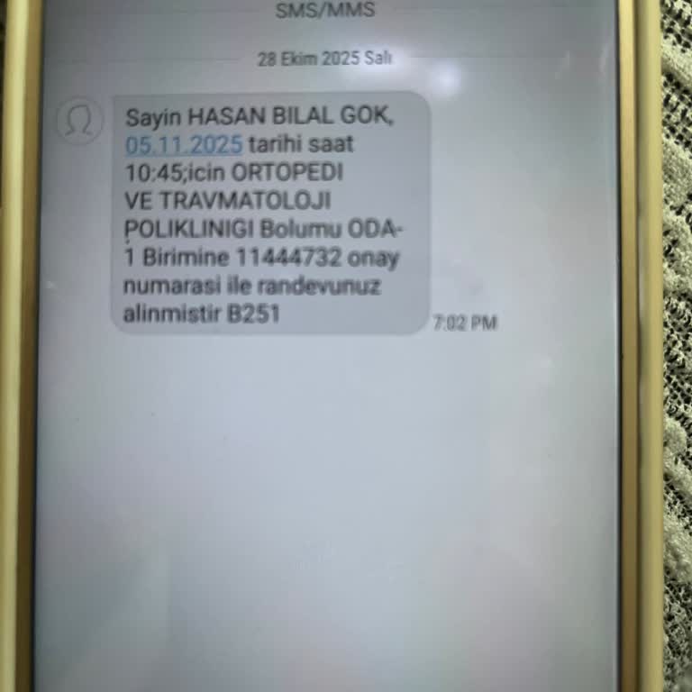 Yanlış Numaraya Sürekli Hastane Randevu Mesajı Geliyor