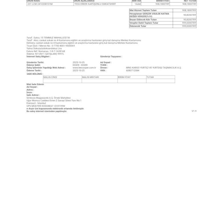 Yanlış Fatura Gönderimi Ve E-Posta Adresimin Hatalı Kullanımı Sorunu