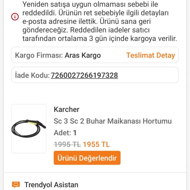 Trendyol İade Talebim Poşet Yırtıldığı Gerekçesiyle Reddedildi