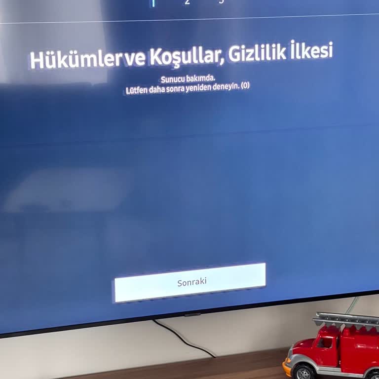 Samsung TV İlk Kurulumda Sunucu Bakımda Hatası Ve Çözüm Bulunamıyor