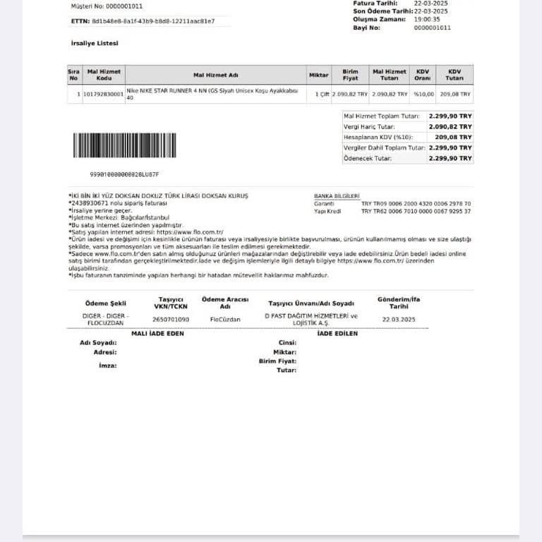 FLO'dan Aldığım Ayakkabıda Yamukluk Ve İlgisiz Servis