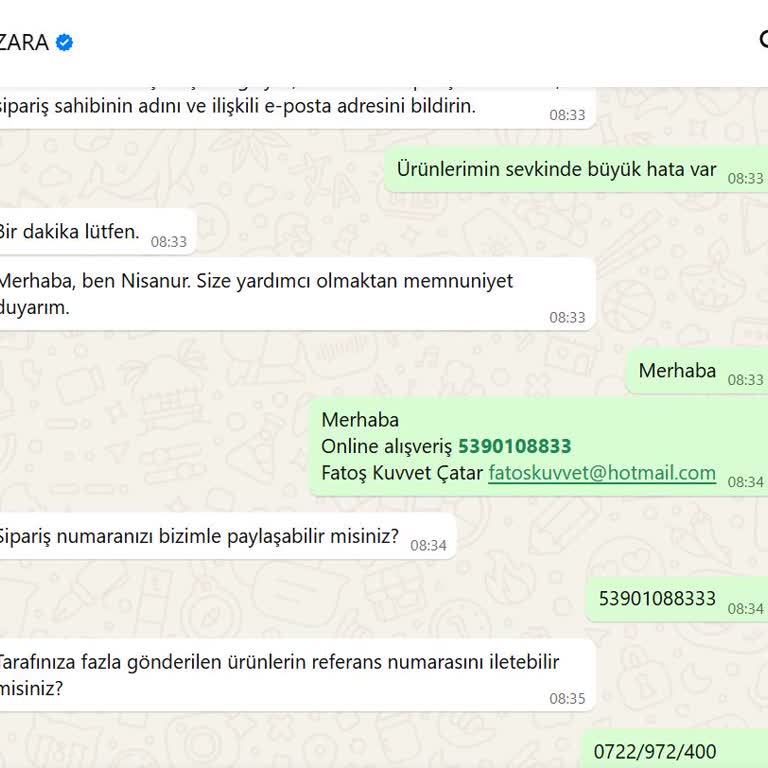 Zara Siparişimde 7 Ürün Teslim Edilmedi, İade İçin De Çözüm Sunulmuyor