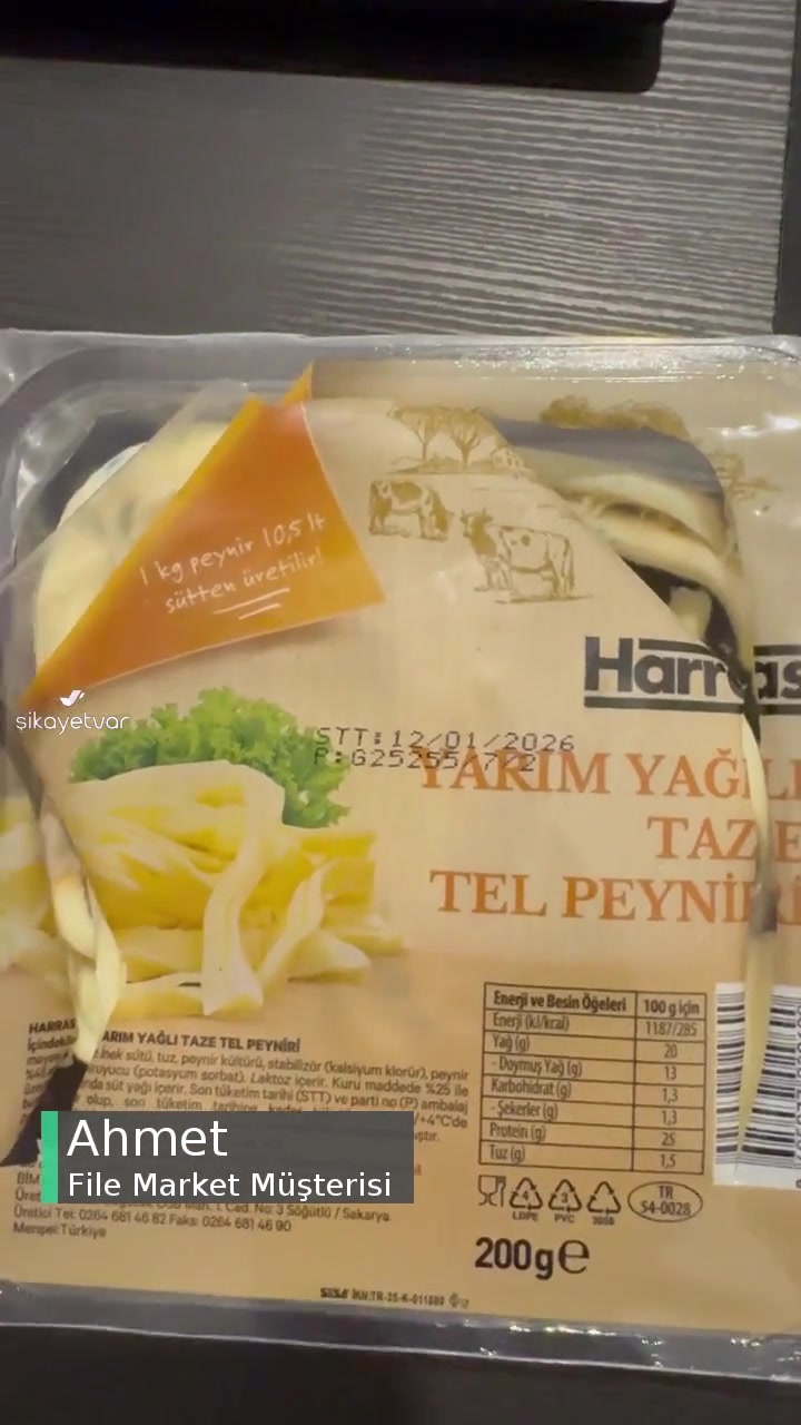 File'den Alınan Harras Marka Peynir Bozuk Çıktı (STT'ye Aylar Varken) videonun kapak resmi