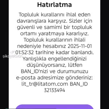Litatom.com Haksız Engelleme!