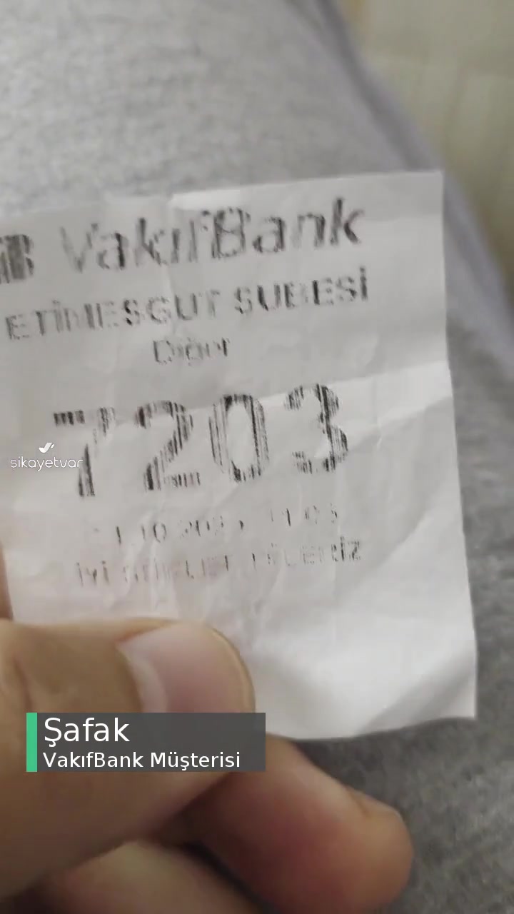 VakıfBank Şubesinde Sıra Numarası Adaletsizliği videonun kapak resmi