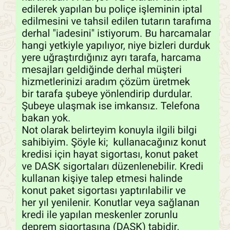 Bilgim Dışında Hesabımdan Sigorta Poliçesi İçin Para Çekildi, Banka Çözüm Sunmuyor