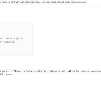 Satın Aldığım Valorant Vp Kodu Teslim Edilmedi Müşteri Hizmetlerine Ulaşamıyorum