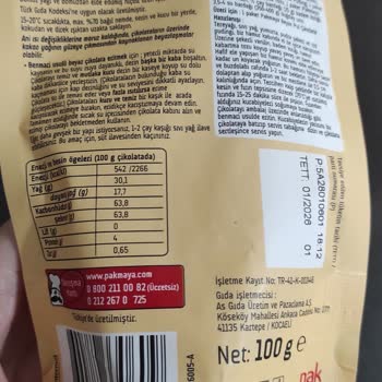 Pakmaya Benmari Çikolata Erimiyor, Kullanılamaz Hale Geldi