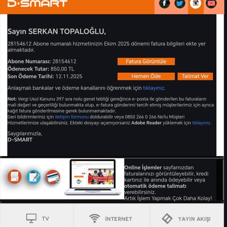 Abonelik İptali Sonrası Şok Fatura: 53 TL'den 850 TL'ye!