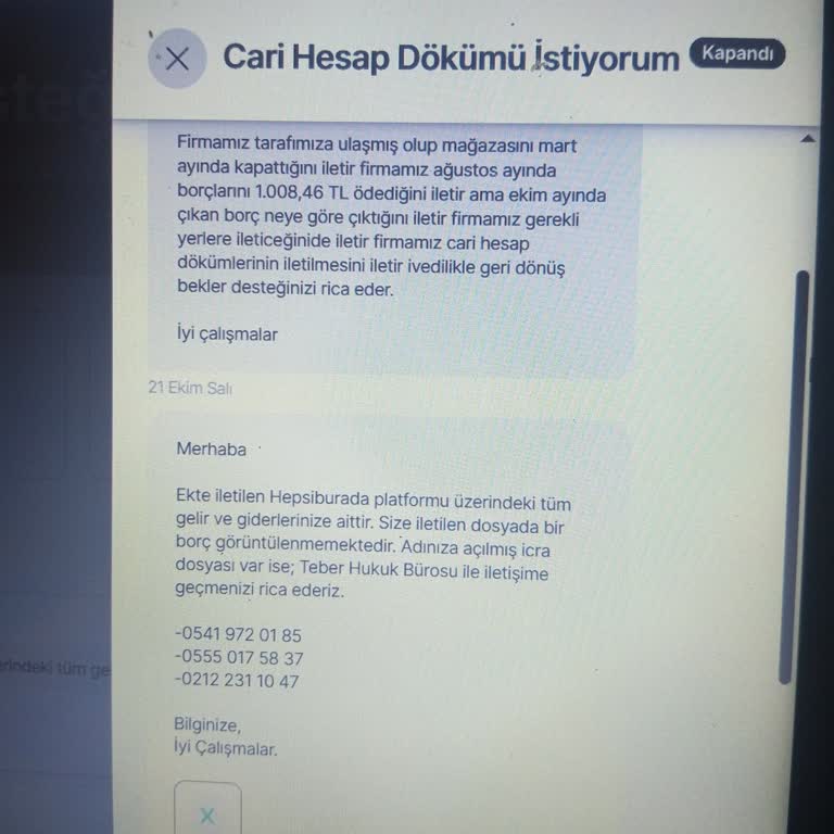 Hepsiburada Tarafından Ödememe Rağmen Haksız İcra Ve Banka Hesabıma Haciz Uygulandı
