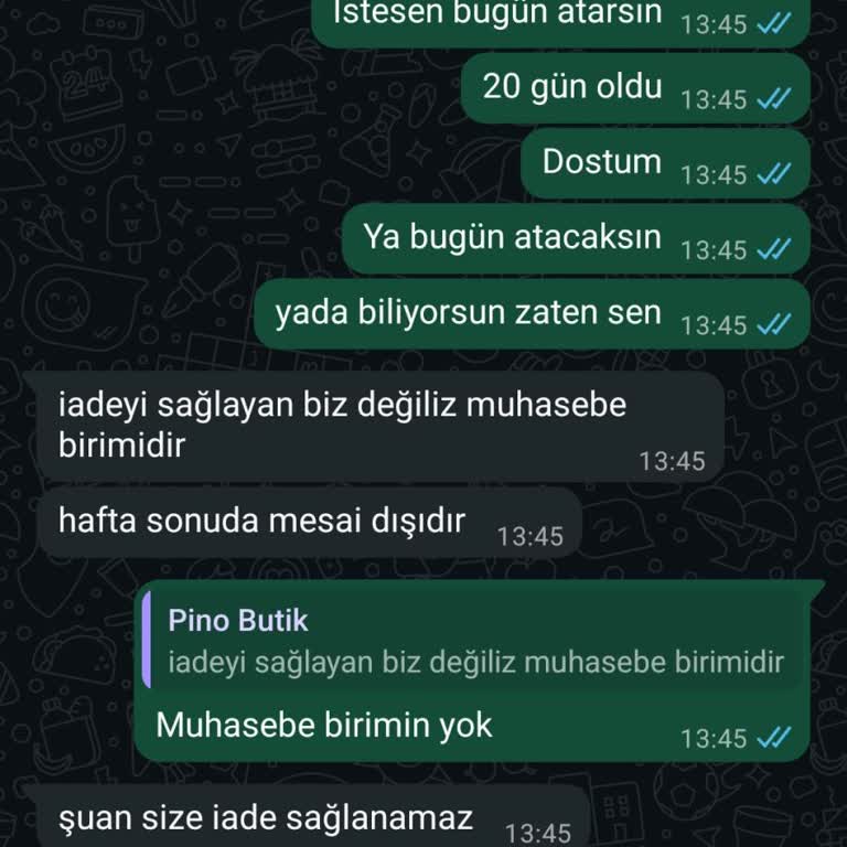 Ürün Gönderilmedi, Ücret İadesi Yapılmıyor!