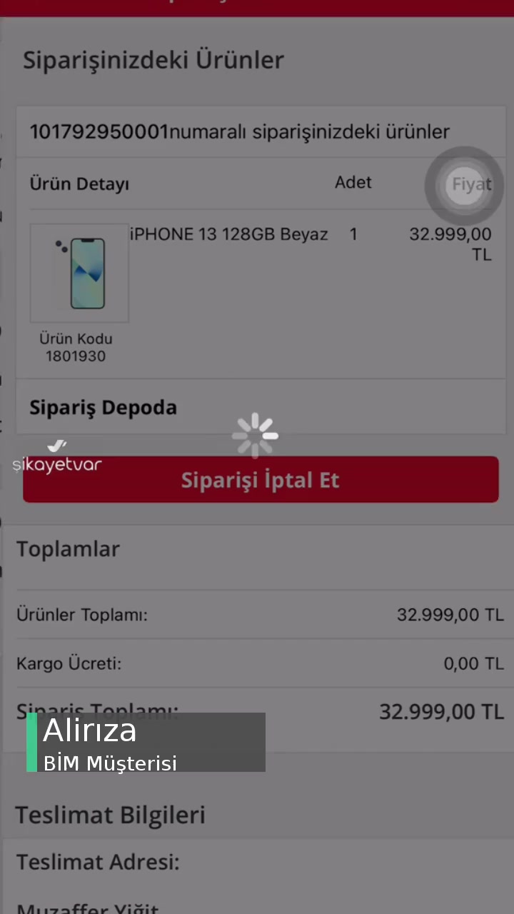 BİM Online İptal Problemi videonun kapak resmi