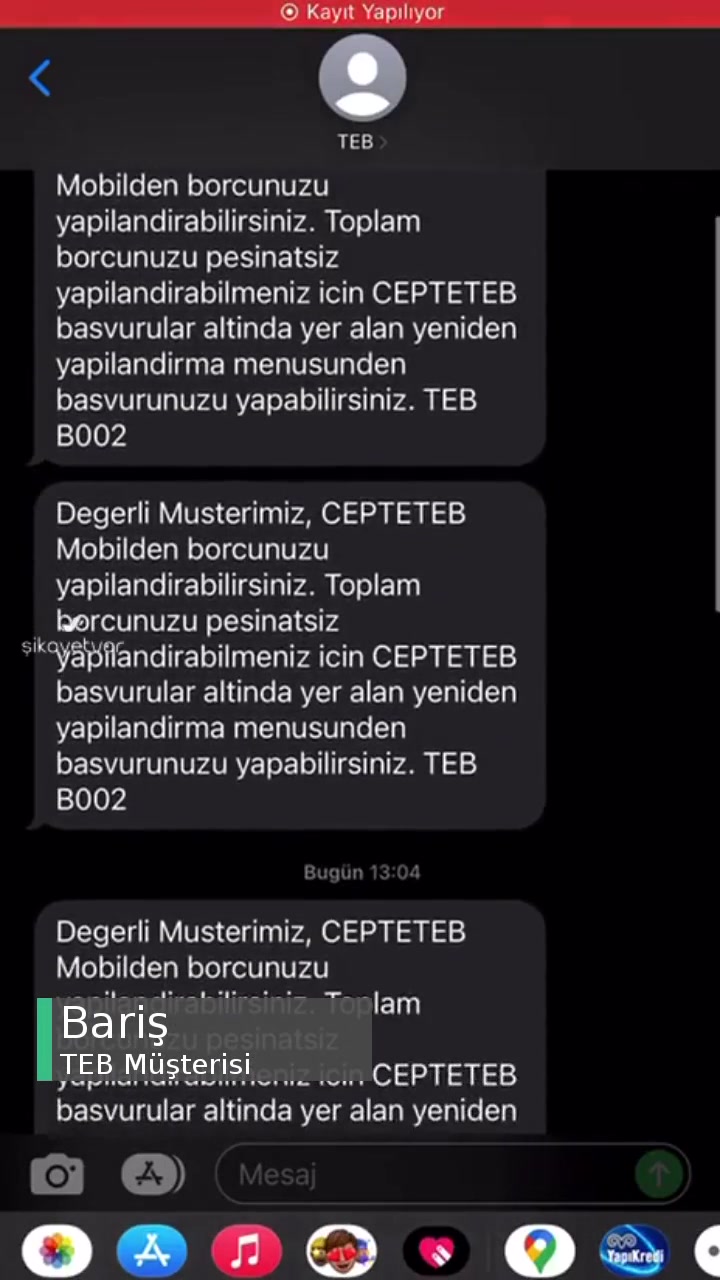 TEB Mobbing Şeklindeki SMS Yığını videonun kapak resmi