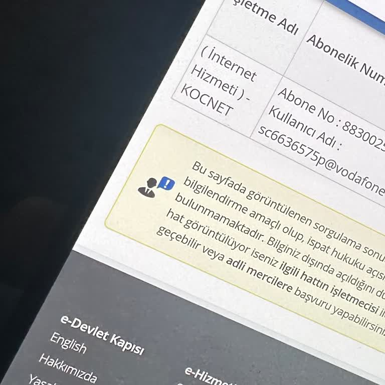 Bilgim Dışında Açılan Koçnet Aboneliği Ve Vodafone Net'ten Çözüm Alamama
