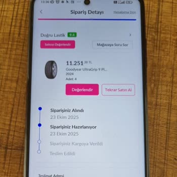 Kış Lastiği Siparişim Günlerdir Gönderilmiyor Mağdur Ediliyorum