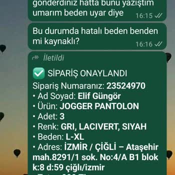 Yanlış Beden Gönderimi Ve Hatalı Kargo Ücreti Talebi