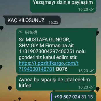 Yanlış Beden Gönderimi Ve Hatalı Kargo Ücreti Talebi