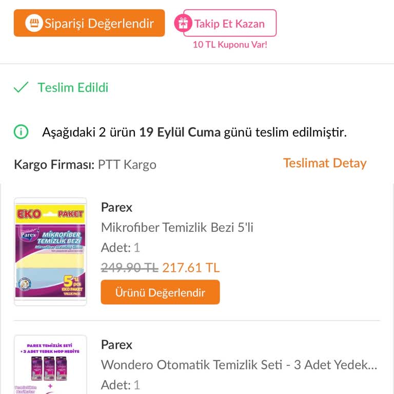 Parex Patex Wondero Otomatik Temizlik Setinin Sapı İkinci Kullanımda Sap İşlevsiz Hale Geldi!