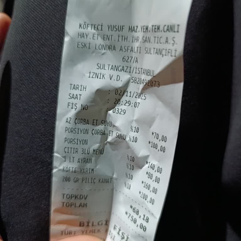 Köfteci Yusuf Siparişimiz Unutuldu Çalışanlar İlgisiz Kaldı Çözüm Sunulmadı!