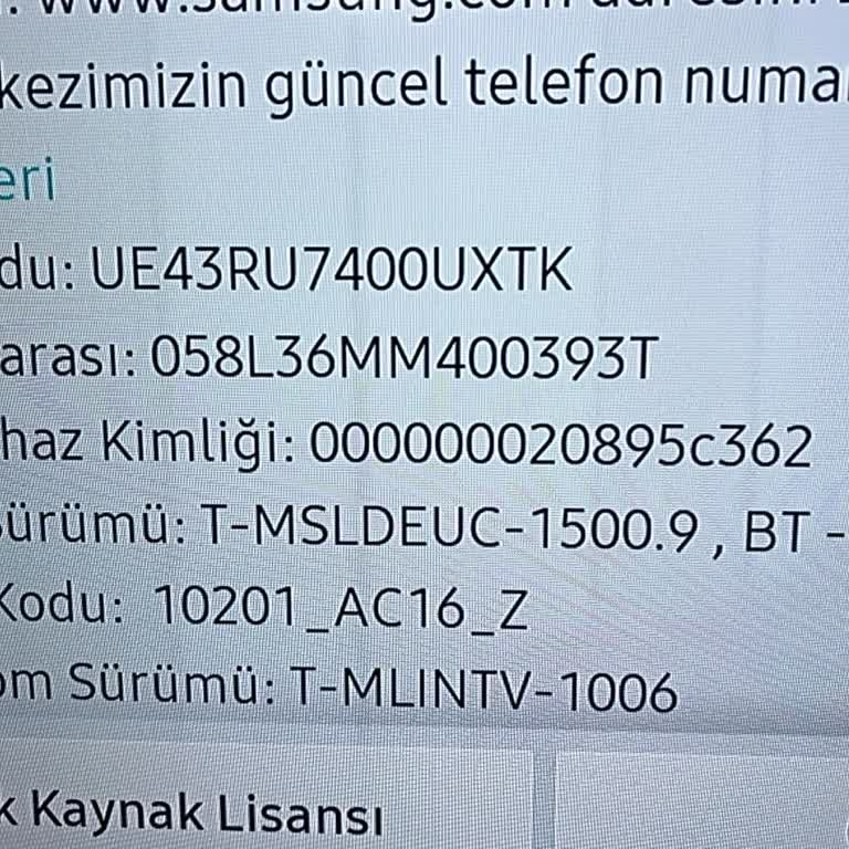 Samsung Televizyonumda Sürekli Donma Ve Yazılım Güncelleme Sorunu