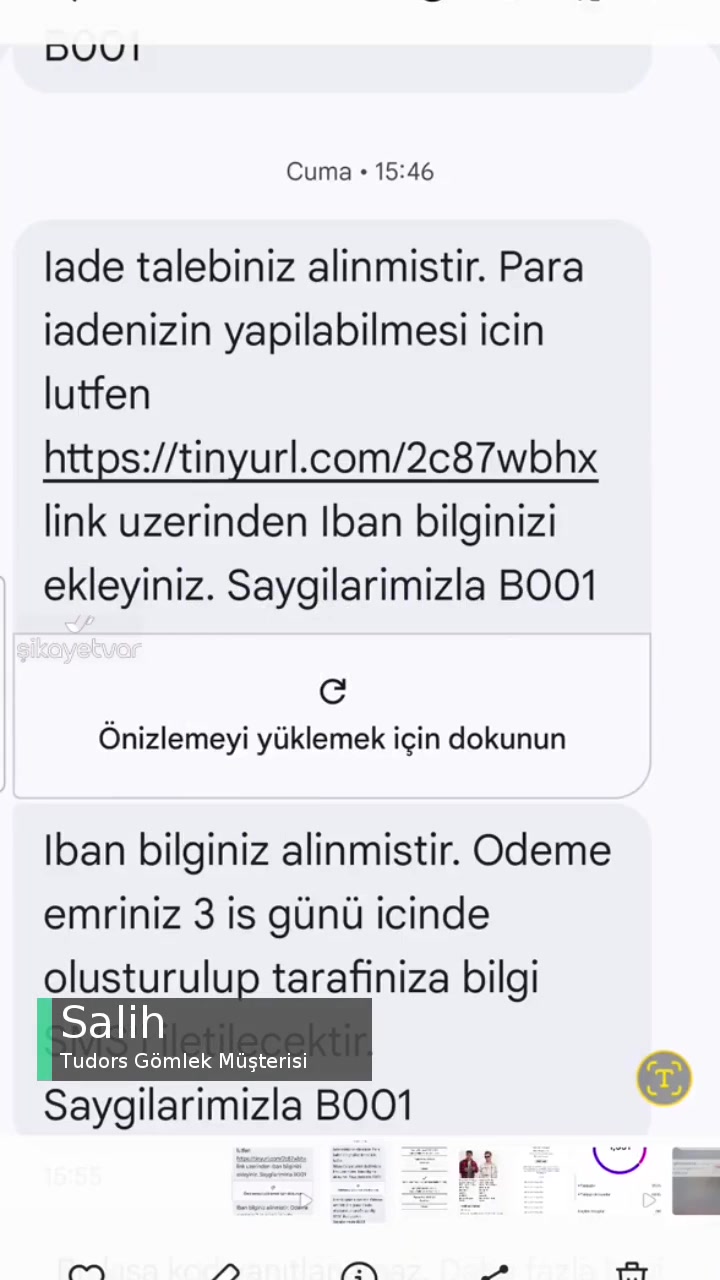 Tudors Gömlek İade Sorunsalı, Kalitesiz Ürünler videonun kapak resmi