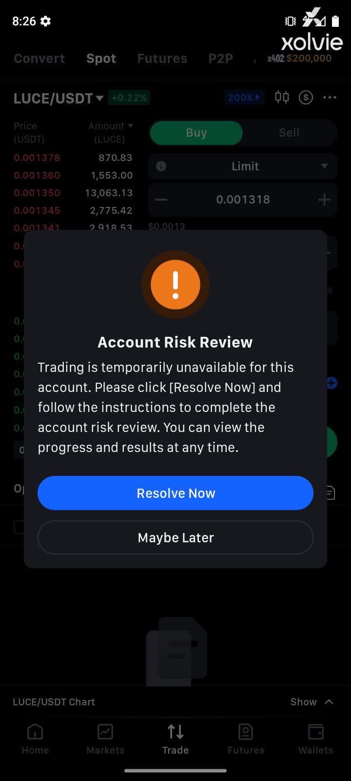 MEXC Exchange MEXC Account Under Risk Review - Not Reopening Despite  Verification - Xolvie