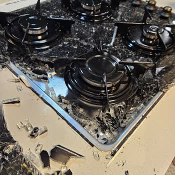 Kumtel Ankastre Ocak Camı Patladı, Servis Ve Garanti Desteği Sağlanmadı