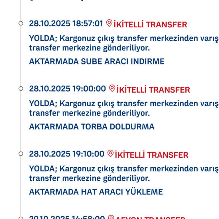 Aras Kargo Transfer Merkezinde Bekleyen Kargom Bir Haftadır Teslim Edilmiyor