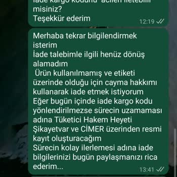 İade Talebime Yanıt Alamıyorum, Ücretim İade Edilmiyor