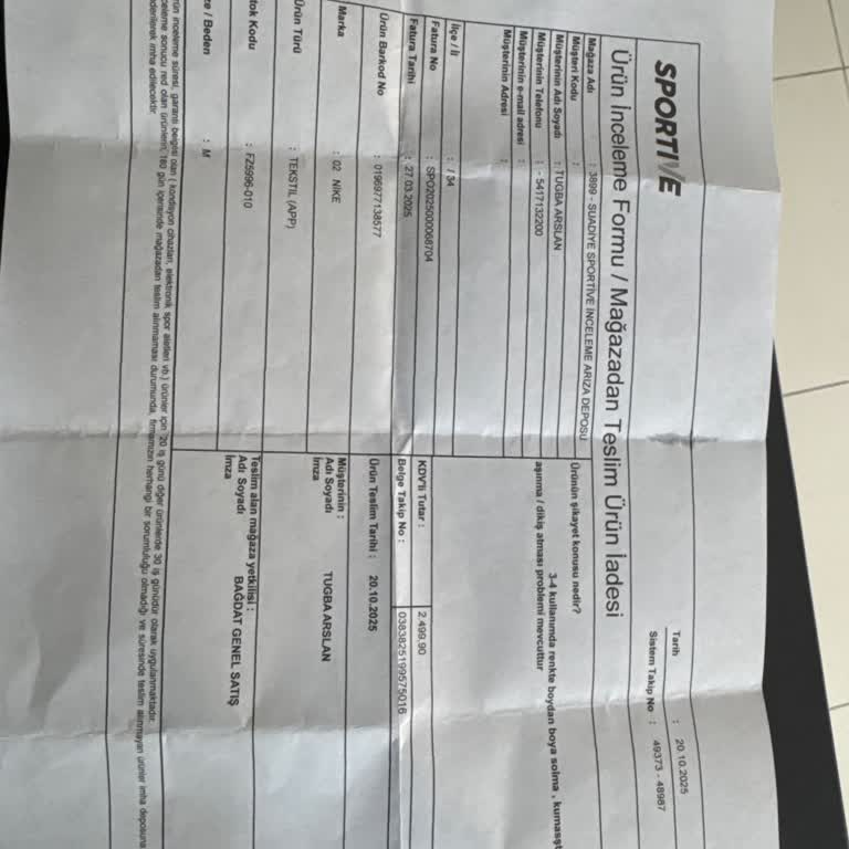 Kısa Sürede Renk Değişimi Ve Dikiş Sorunu Yaşadığım Eşofman İçin Çözüm Bekliyorum