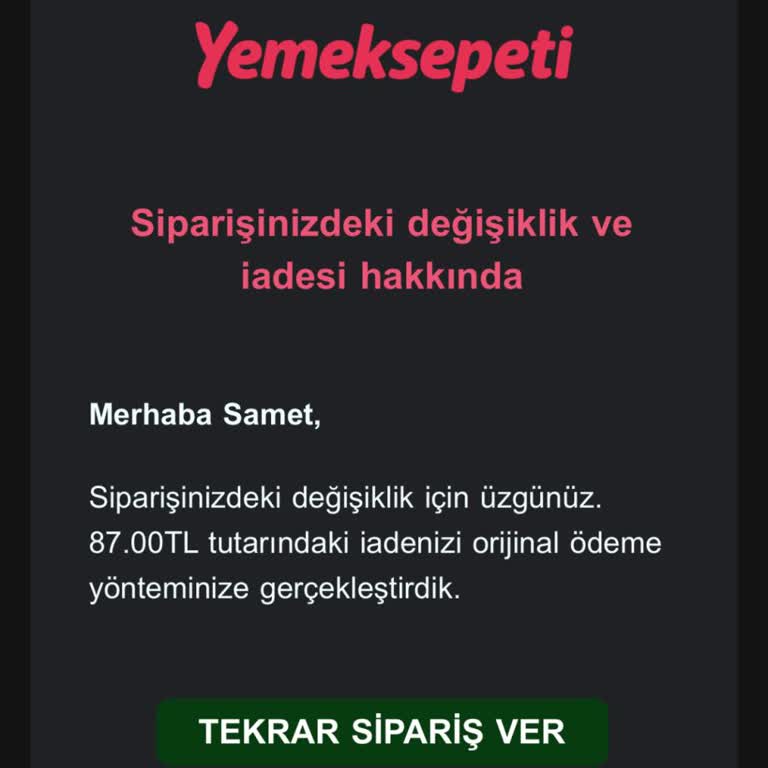 Yanlış Ve Eksik Gelen Siparişe Yetersiz Çözüm