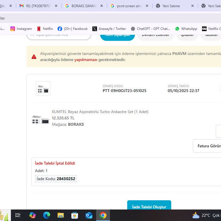 Bir Aydır Kırık Ankastre Ocak Bekliyorum Satıcıya Ve Epttavmye Ulaşamıyorum