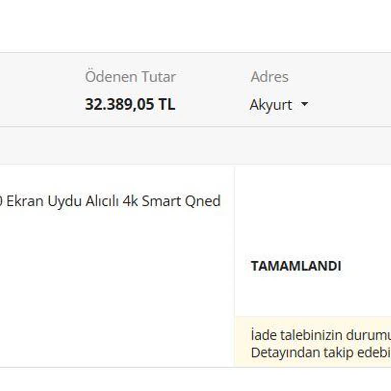 Satın Alınan Televizyon Teslim Edilmedi, Para İadesi Yapılmadı