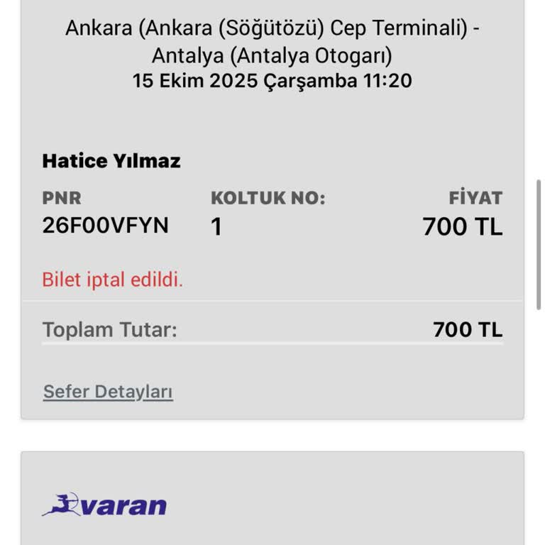 Bilet İadesi Gecikti, Mağduriyetim Giderilmiyor